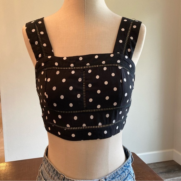 LF SEEK THE LABEL Polka Dot Crop Size Small - Picture 1 of 7